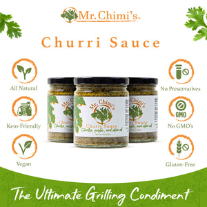 Mr. Chimi's Churri Sauce - Cilantro Chimichurri (3 Jars)
